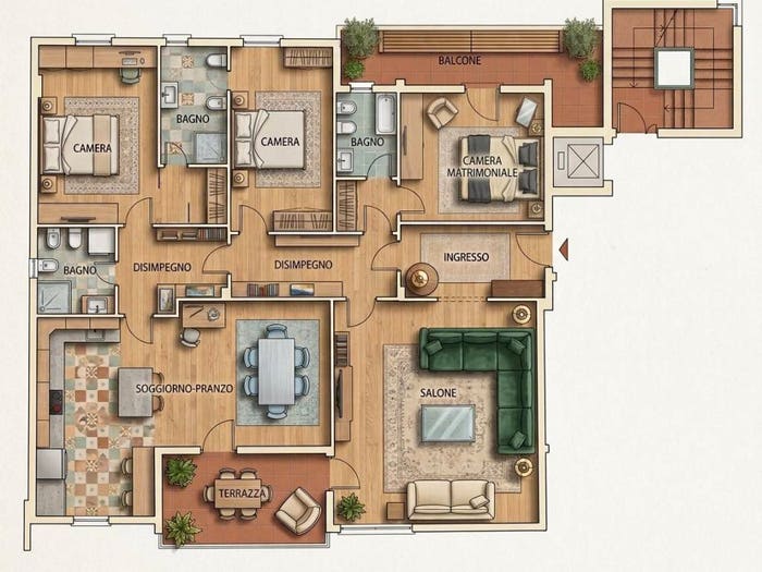 Appartamento con 5 locali in vendita in Via Pasquale Paoli, San Benedetto, Cagliari