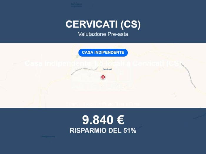 Casa monolocale in vendita in Via Valderisa e A, Cervicati