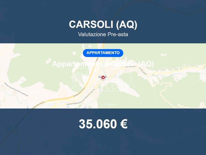 Appartamento bilocale in vendita in Via Messina Carsoli AQ Italia, Centro, Carsoli