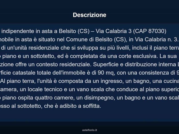 Casa con 6 locali in vendita in Via Calabria, Centro, Belsito