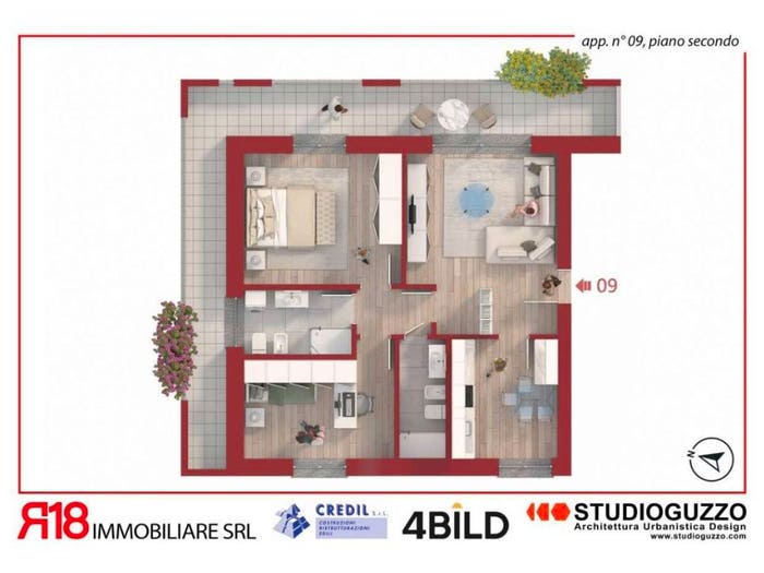 Appartamento trilocale in vendita in Via Risorgimento, Borgo Misto, Cinisello Balsamo