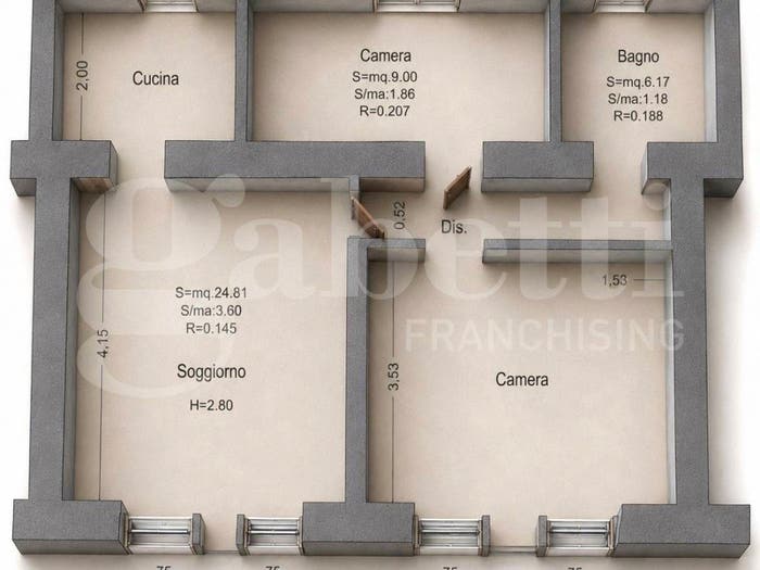 Appartamento trilocale in vendita in via genova, Centro, Rivergaro