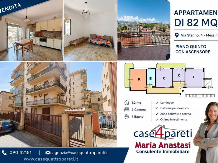 Appartamento quadrilocale in vendita in Via Stagno, Minissale, Messina