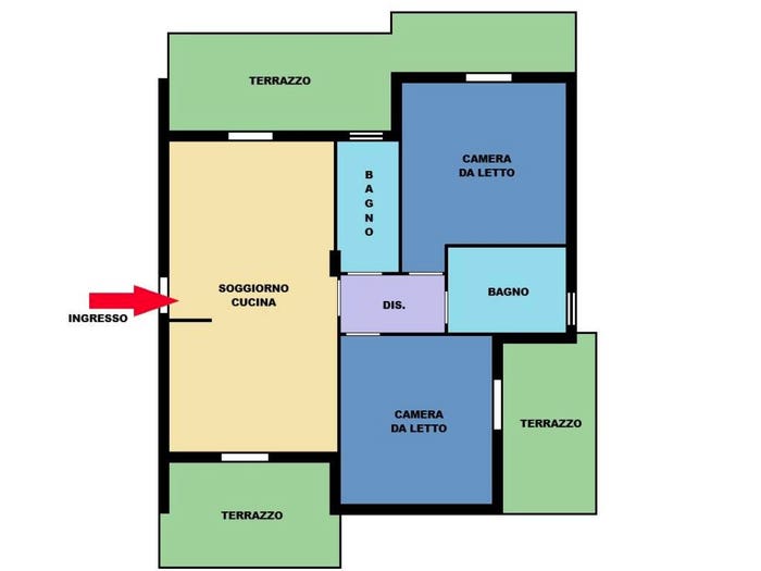 Appartamento trilocale in vendita in Via Eugenio Perrotta, Succivo