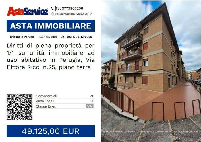 Appartamento trilocale in vendita in Via Ettore Ricci, Madonna Alta Prepo, Perugia