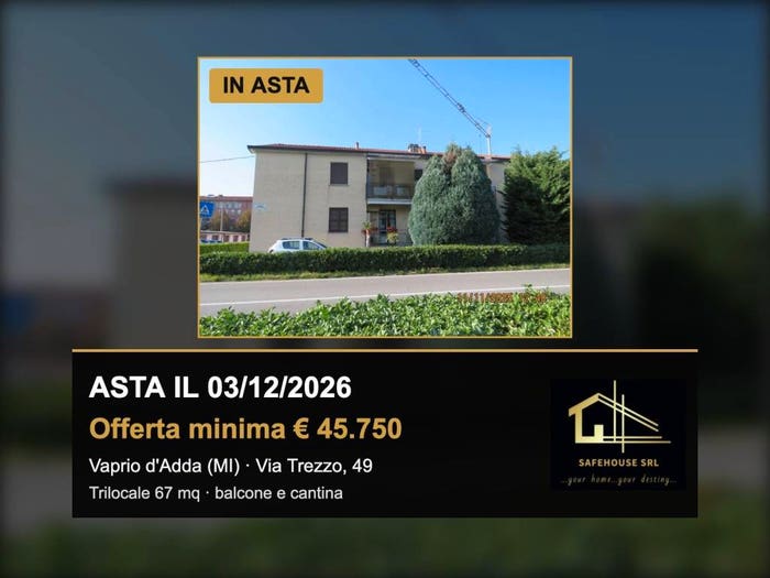 Appartamento trilocale in vendita in Via per Trezzo sull'Adda, Vaprio d'Adda