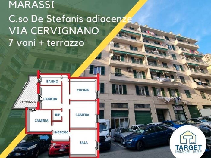 Appartamento quadrilocale in vendita in VIA CERVIGNANO, Marassi, Genova