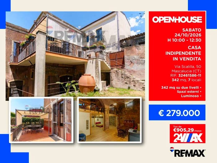 Casa con 6 locali in vendita in Via Scalilla, Centro, Mascalucia