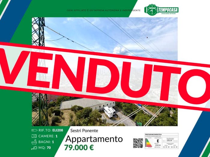 Appartamento bilocale in vendita in Via Antonio Sant'Elia, Sestri Ponente, Genova