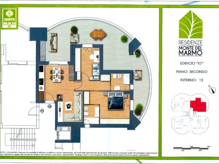 Appartamento trilocale in vendita in Via Monte del Marmo, Casalotti, Roma