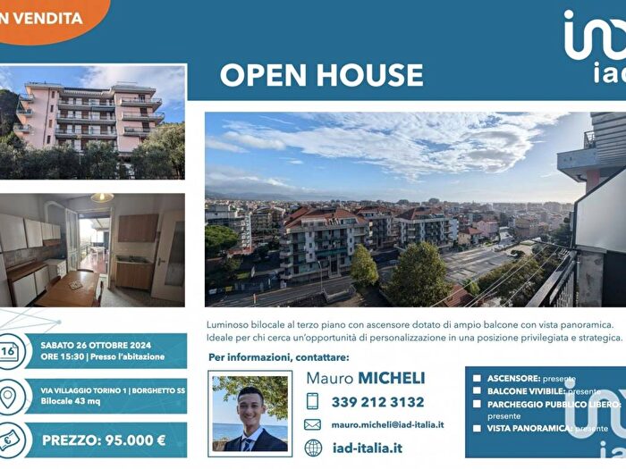 Appartamento bilocale in vendita in Via VILLAGGIO TORINO, Borghetto Santo Spirito