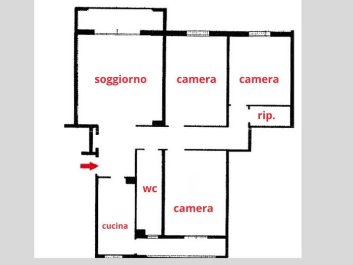 Appartamento quadrilocale in vendita in Via Appennini, Gallaratese, Milano