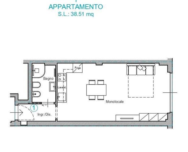 Appartamento monolocale in vendita in Le Cure, Firenze