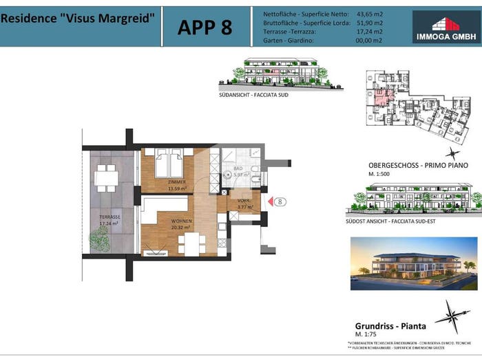 Appartamento monolocale in vendita in Via Parco Magré Sulla Strada del Vino BZ Italia, Magrè sulla Strada del Vino