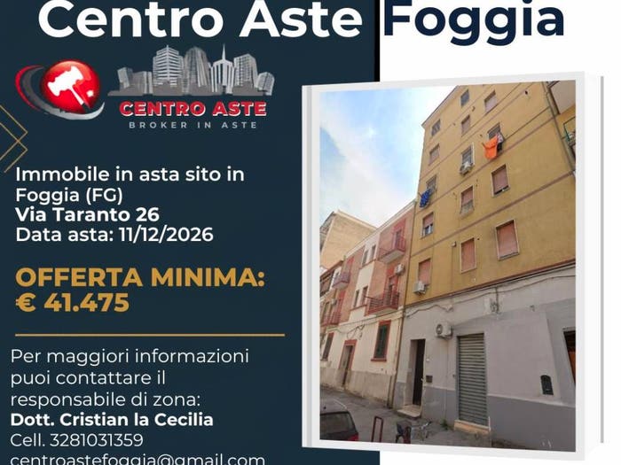 Appartamento trilocale in vendita in Via Taranto Foggia FG Italia, Immacolata, Foggia