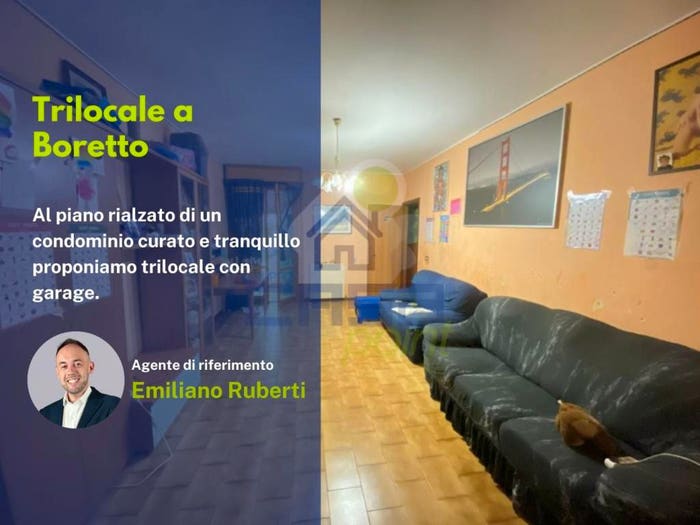 Appartamento trilocale in vendita in via vittorio veneto, Centro, Boretto