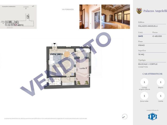 Appartamento bilocale in vendita in Strada Maggiore, Santo Stefano, Bologna