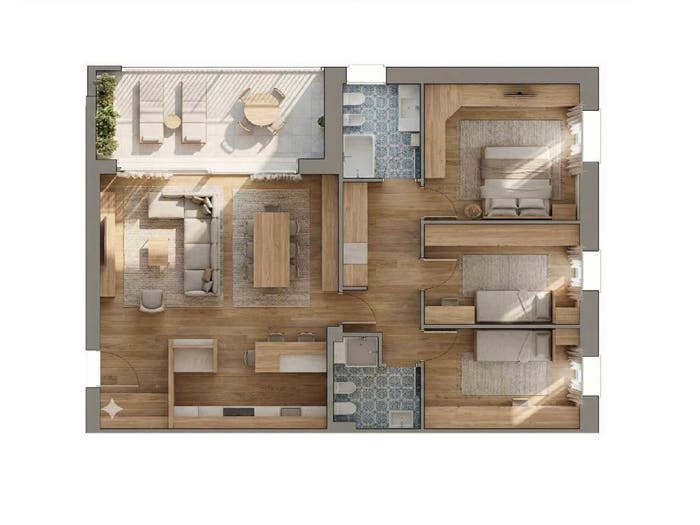 Appartamento quadrilocale in vendita in Via Filippo Turati, Curno