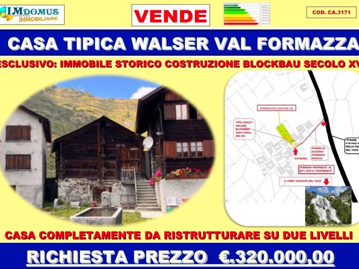 Casa quadrilocale in vendita in Frazione Frua, Formazza