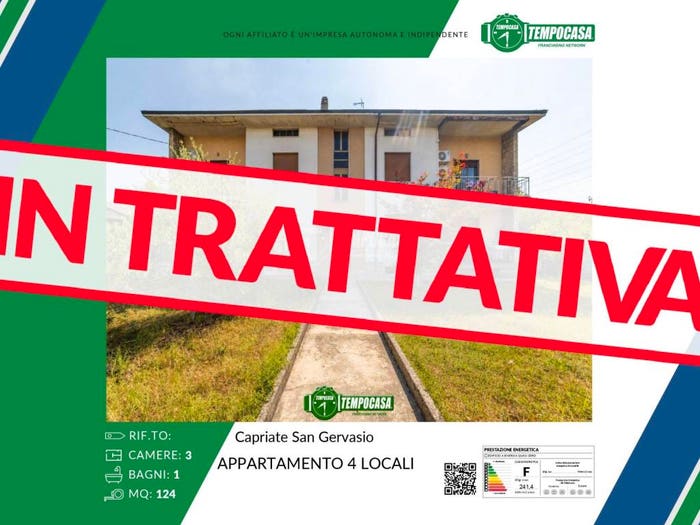 Appartamento quadrilocale in vendita in Via Crespi, Centro, Capriate San Gervasio