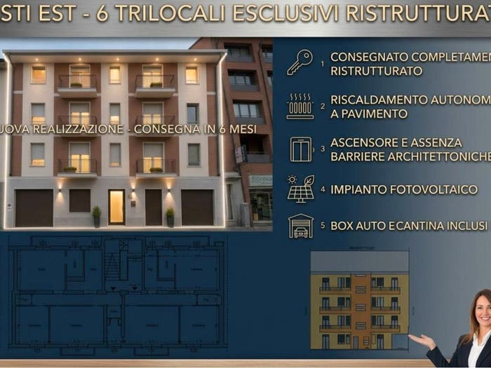 Appartamento trilocale in vendita in Corso Casale, Corso Alessandria, Asti