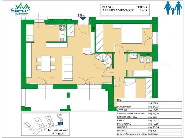 Appartamento quadrilocale in vendita in Via Forlivese, San Francesco, Pelago