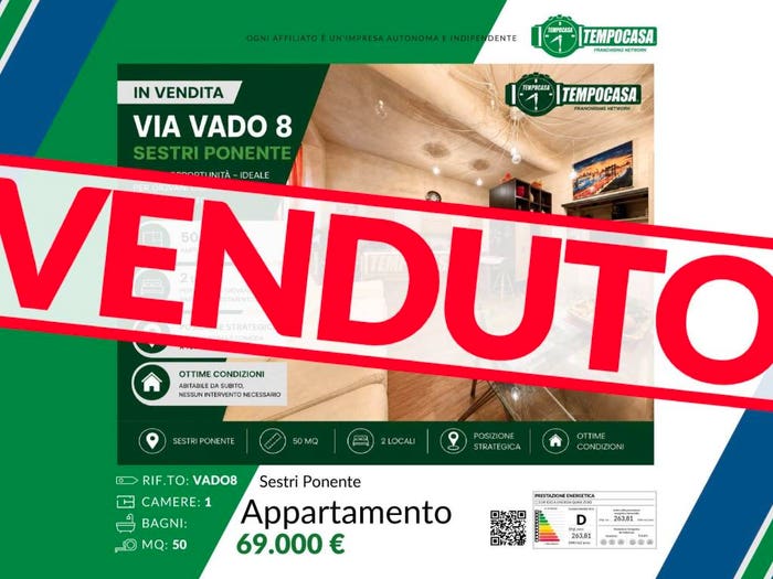 Appartamento bilocale in vendita in Via Vado, Sestri Ponente, Genova