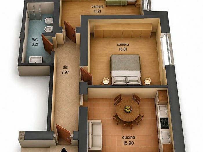Appartamento trilocale in vendita in Via Monti Lepini, Centro, Cisterna di Latina