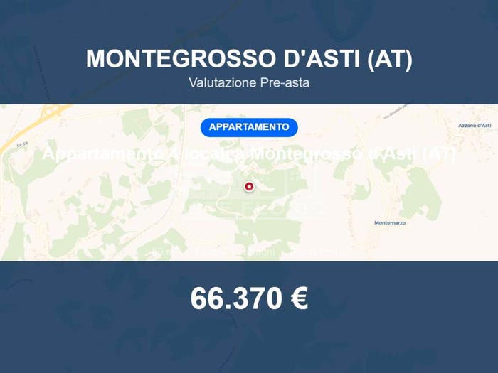 Appartamento trilocale in vendita in via Gallareto, Montegrosso, Montegrosso d'Asti
