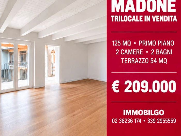 Appartamento trilocale in vendita in Via Vittorio Veneto, Madone