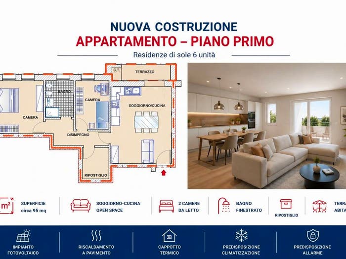 Appartamento trilocale in vendita in Via Pasubio Nord, Cordignano
