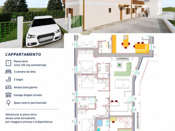 Appartamento quadrilocale in vendita in Via Guglielmo Marconi, Centro, Predazzo