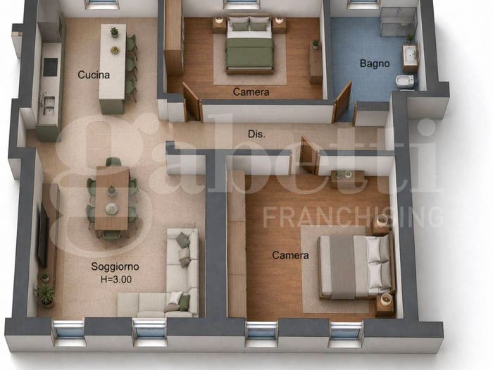 Appartamento trilocale in vendita in via genova, Centro, Rivergaro