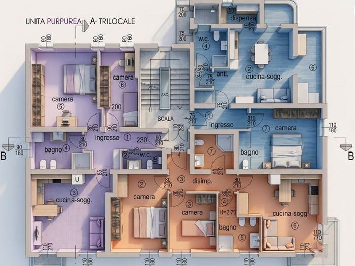 Appartamento trilocale in vendita in Via Altinate, Santa Sofia Altinate, Padova