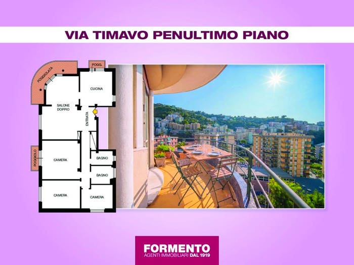Appartamento con 6 locali in vendita in Via Timavo, Borgoratti, Genova
