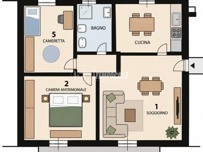 Appartamento trilocale in vendita in Via Giacomo Matteotti, Bettola Zelo Foramagno, Peschiera Borromeo