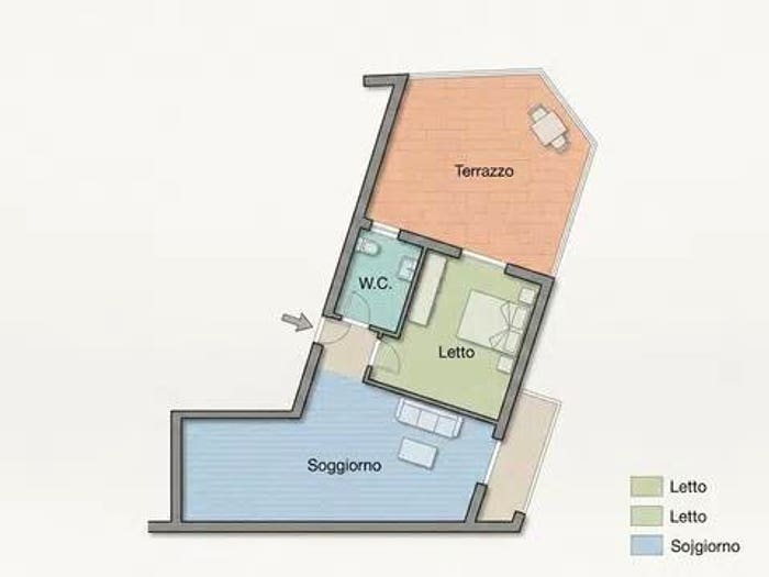 Appartamento trilocale in vendita in Via Longareddu, Santa Maria Coghinas