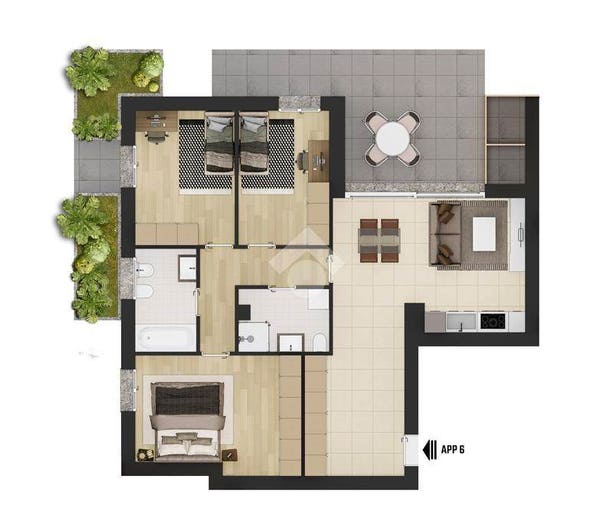 Appartamento quadrilocale in vendita in Via Novembre, Centro, Caronno Pertusella