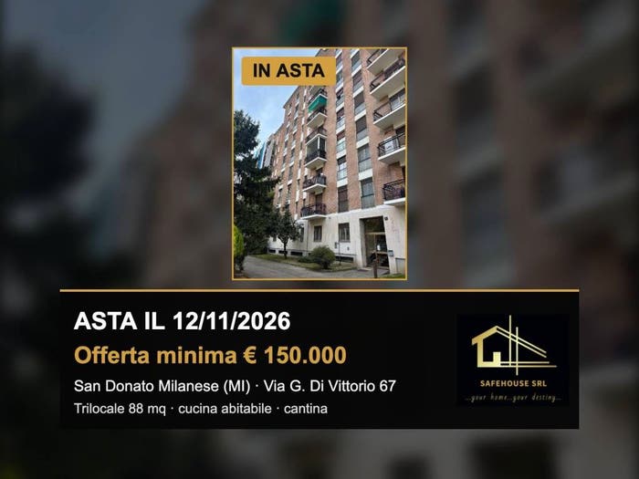 Appartamento trilocale in vendita in Via Giuseppe Di Vittorio, Centro, San Donato Milanese