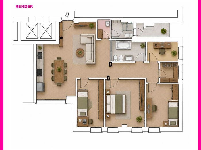 Appartamento quadrilocale in vendita in Via Adua, Centro, Erba