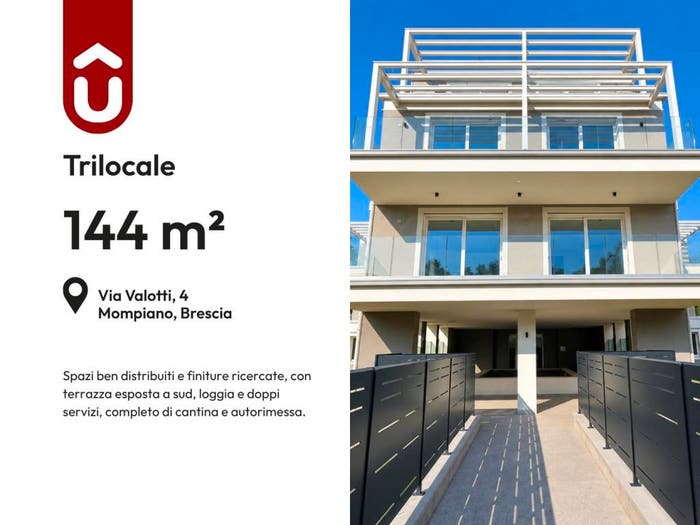 Appartamento trilocale in vendita in Via Senatore Diogene Valotti, Mompiano Costalunga, Brescia