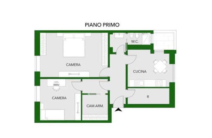 Appartamento trilocale in vendita in Via Diego Guicciardi, Dergano, Milano