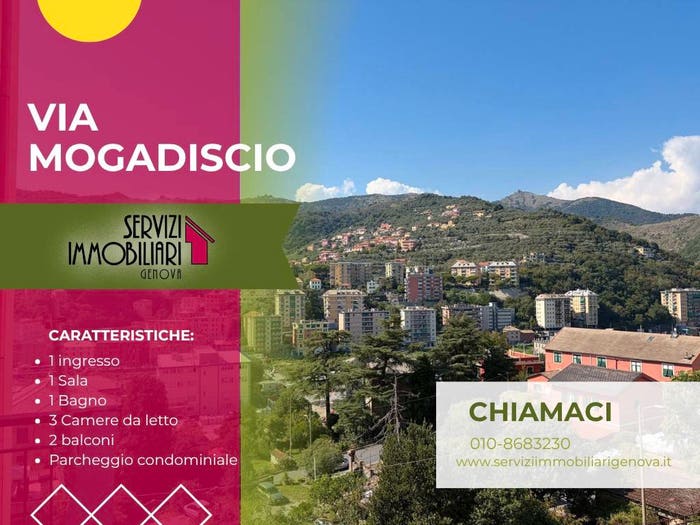 Appartamento quadrilocale in vendita in Via Mogadiscio, Molassana, Genova