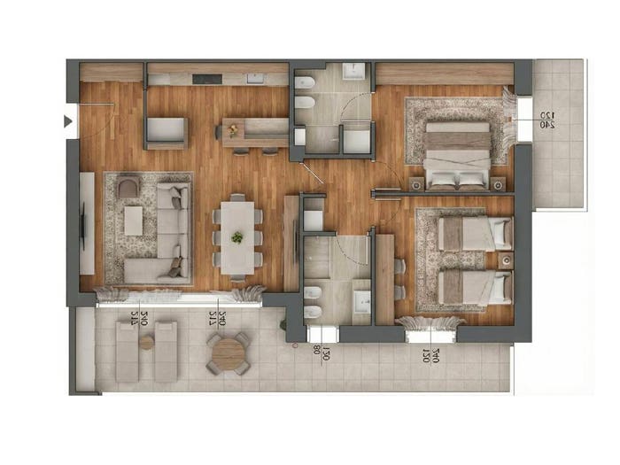 Appartamento trilocale in vendita in Via Guglielmo Marconi, Curno