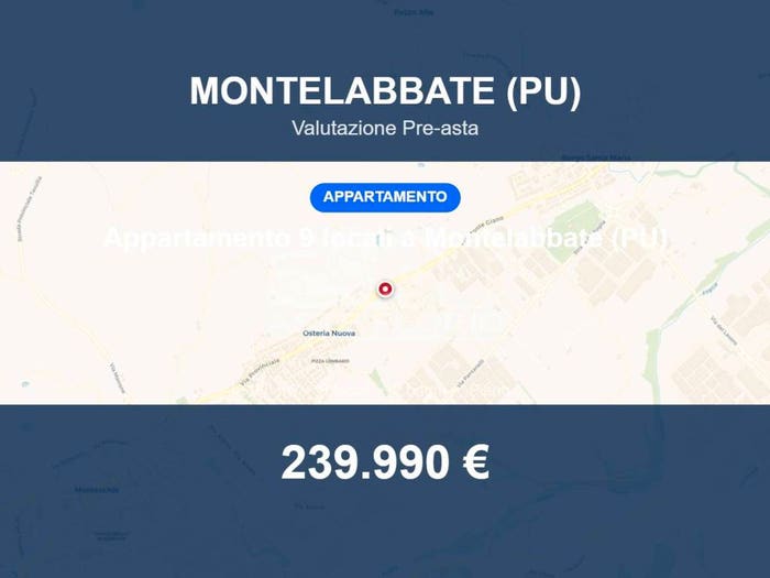 Appartamento in vendita in Via Ferruccio Parri, Osteria Nuova, Montelabbate