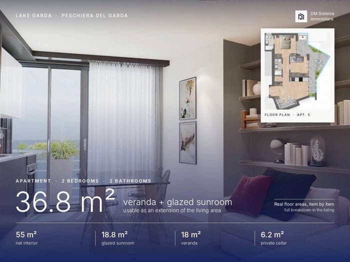 Appartamento trilocale in vendita in Via Milano, Centro, Peschiera del Garda