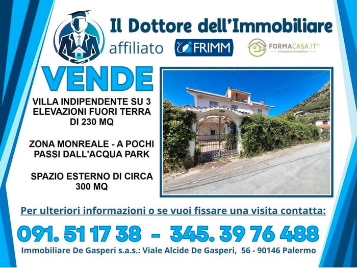 Casa con 6 locali in vendita in Via Esterna Sant'Elia, Monreale