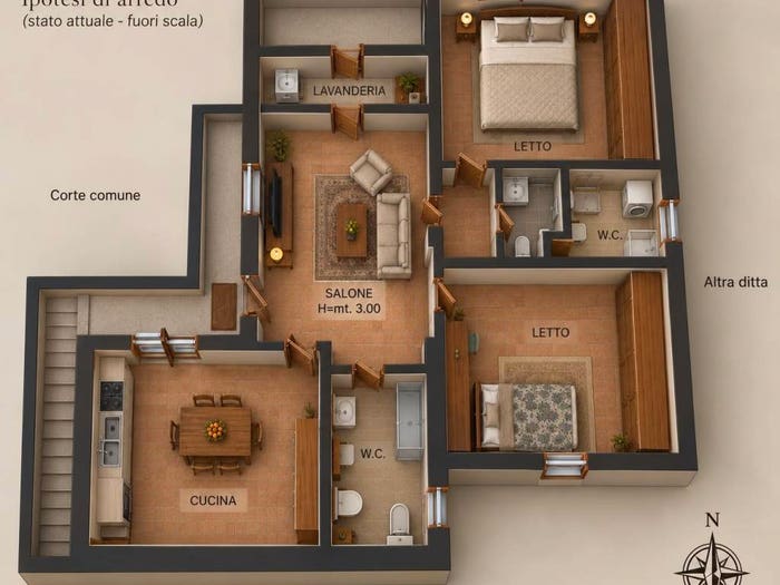 Appartamento trilocale in vendita in Vico Vittorio Emanuele III, Centro, Casalnuovo di Napoli