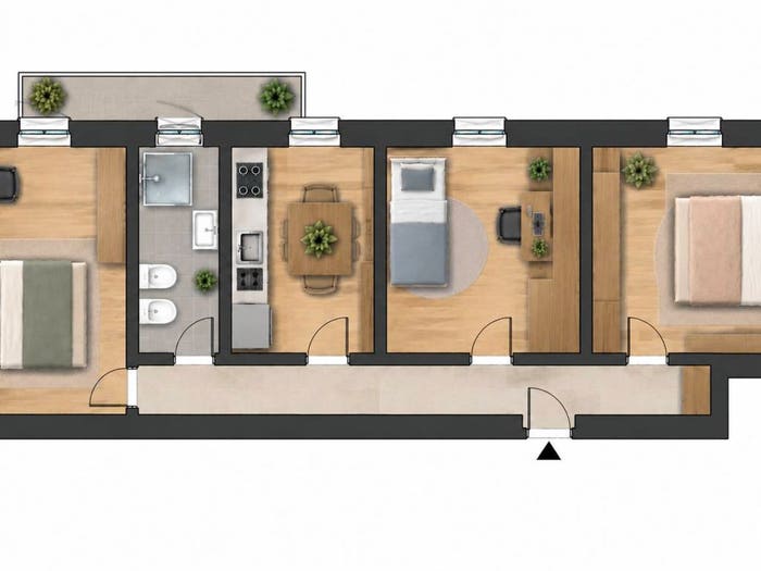 Appartamento trilocale in vendita in VIA MANUZIO, San Fruttuoso, Genova