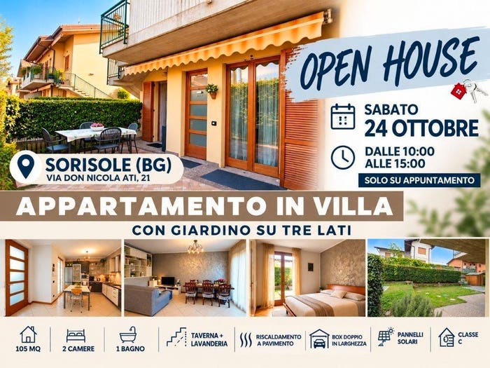 Appartamento trilocale in vendita in Via Don Nicola Ati, Centro, Sorisole